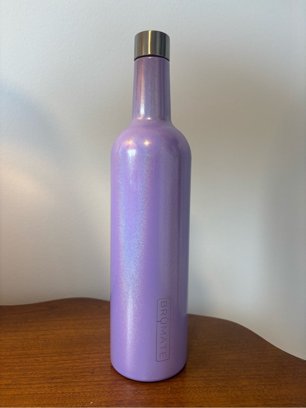 BrüMate Winesulator Sparkly Lavender Purple Insulated Wine Bottle